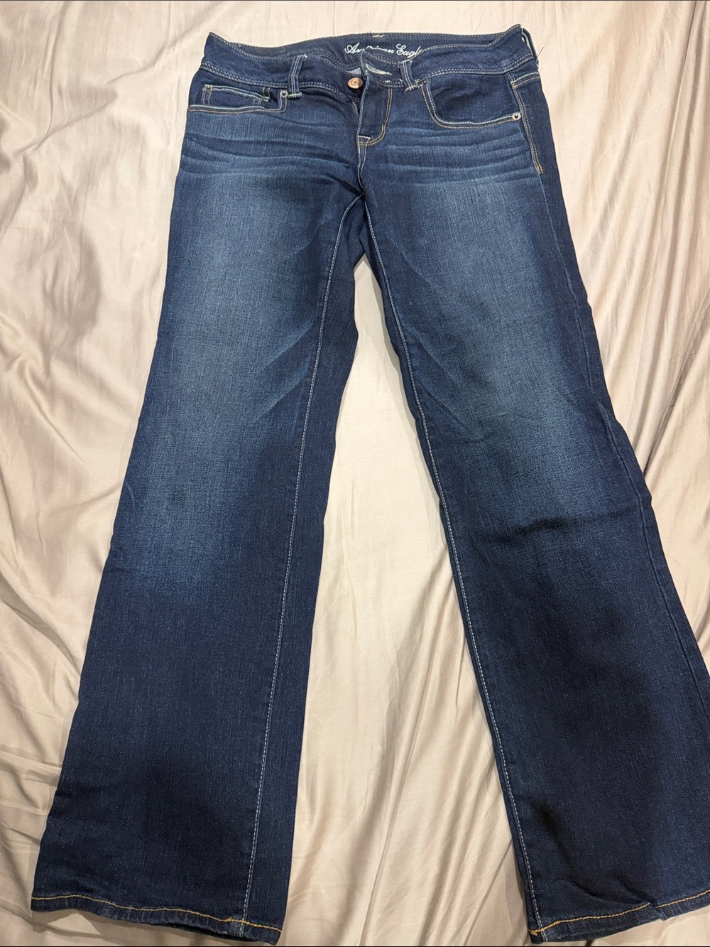 American Eagle Slim Boot Dark Blue Flare Jeans 8S